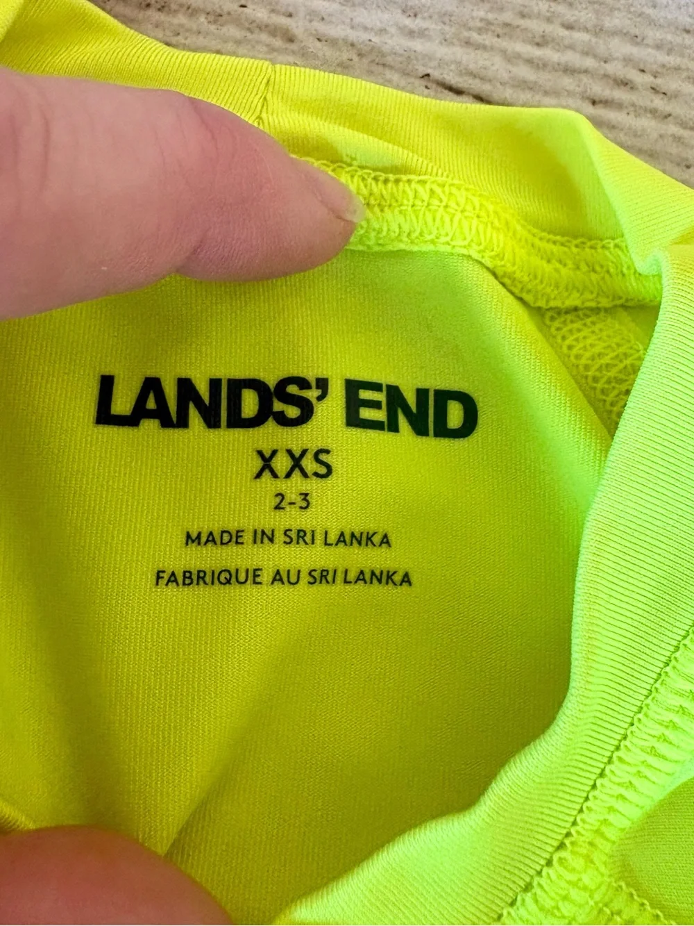 Lands' End Neon Palm Gradient Kids Rashguard Set